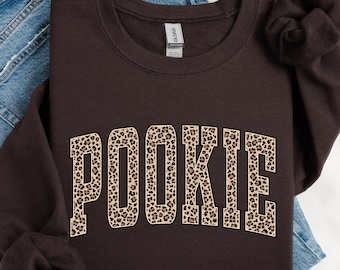 Leopard Pookie Sweatshirt, Pookie Sweatshirt, Girlfriend Sweatshirt, Valentines Day Sweatshirt, Gift for Bestie Sweatshirt, Anniversary Gift