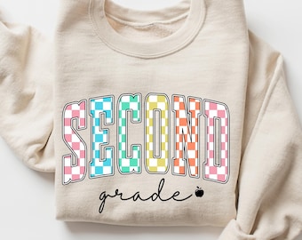 Second Grade Teacher Sweatshirt, 2nd Grade Teacher Sweatshirt, 2nd Grade Sweatshirt, Elementary School, Teaching Sweatshirt