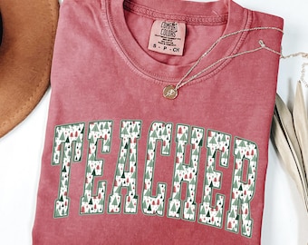 Christmas Teacher Shirt, Teacher Shirt, Teacher Life Shirt, Teacher Tee, Teacher, School Long Sleeve Shirt, Comfort Colors