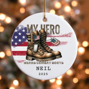 Patriotic Ornament, My Hero Ornament, American Flag Patriotic, Patriot Gift, USA Gift, 4th Of July Ornament,