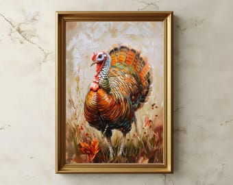 Turkey Wall Art, Thanksgiving Wall Art, Matte Vertical Posters, Turkey Poster, Autumn Poster, Autumn Wall Art, Fall Wall Art, Fall Poster