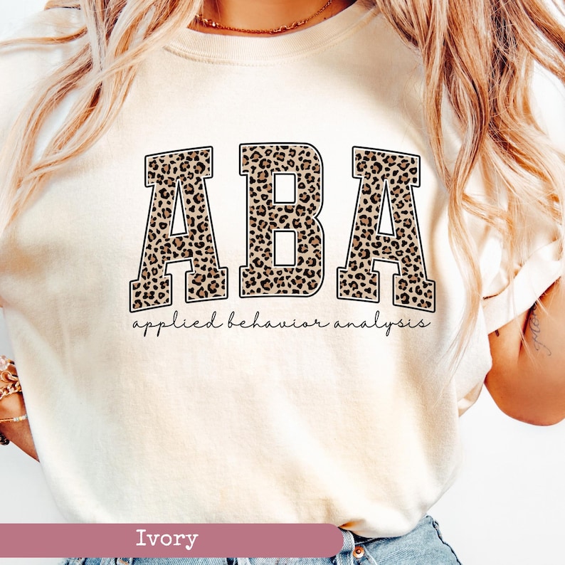 Comfort Colors®, Leopard ABA Therapy, Applied Behavior Analyst Shirt, ABA Therapist Shirt, ABA Teacher Shirt, Teacher Shirt, bild 5