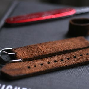 Hairy handmade leather watch strap,watch band,20 mm