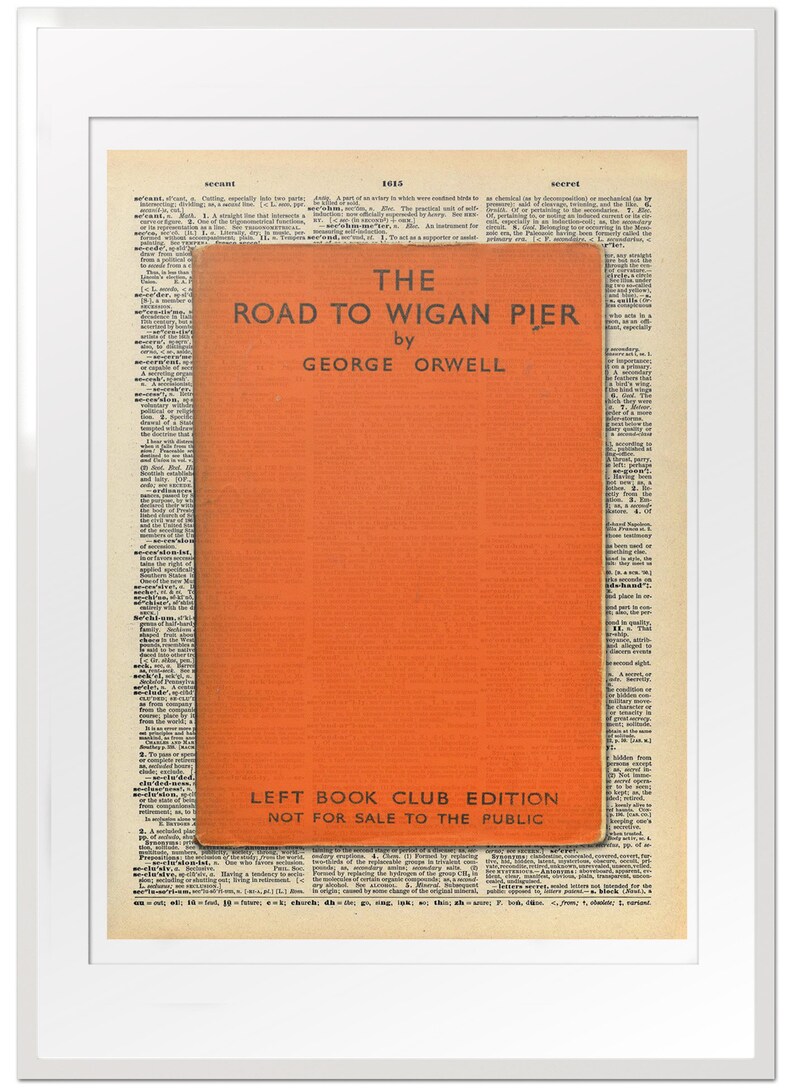 The Road to Wigan Pier by Orwell First Edition Cover Etsy