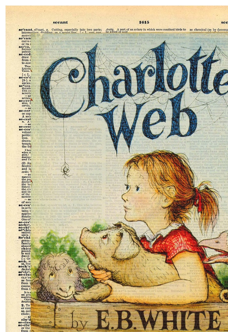 Charlotte s web by e b white 1952 first edition cover etsy