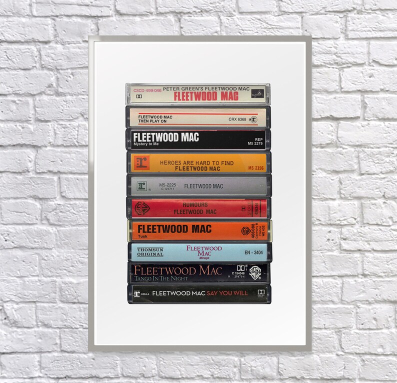 Fine Art Photograph Fleetwood Mac Fan Albums Poster Fleetwood Mac Original Cassette Print