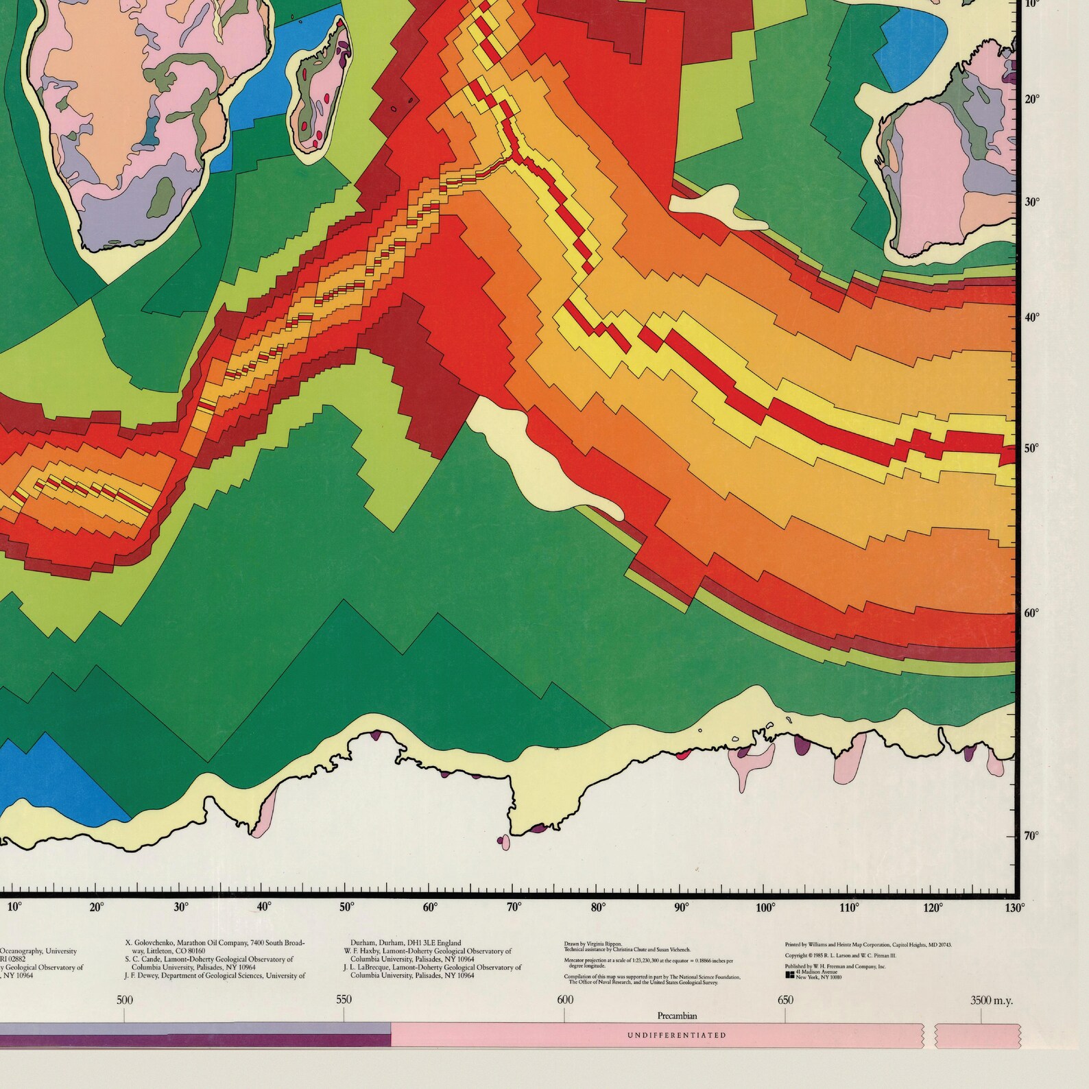 Bedrock Geology of the Earth Geology Print Geological Etsy