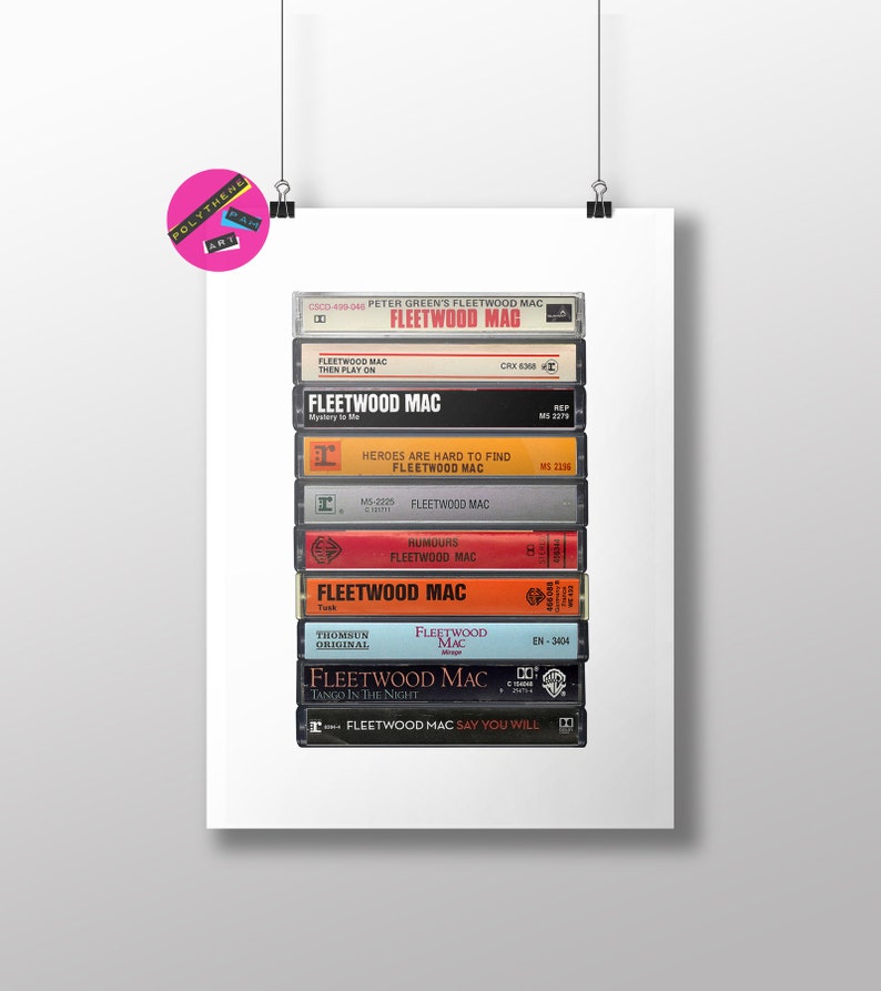 Fine Art Photograph Fleetwood Mac Fan Albums Poster Fleetwood Mac Original Cassette Print
