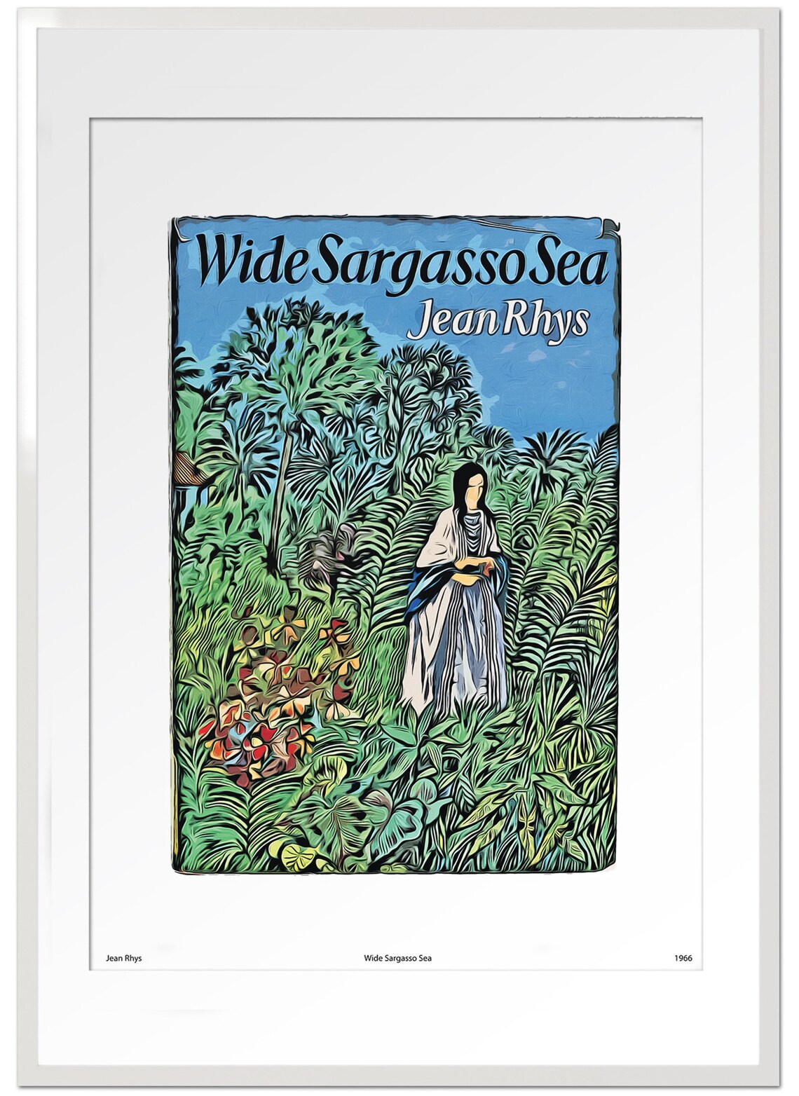 Wide Sargasso Sea Jean Rhys 1st Edition Cover Poster T Etsy 