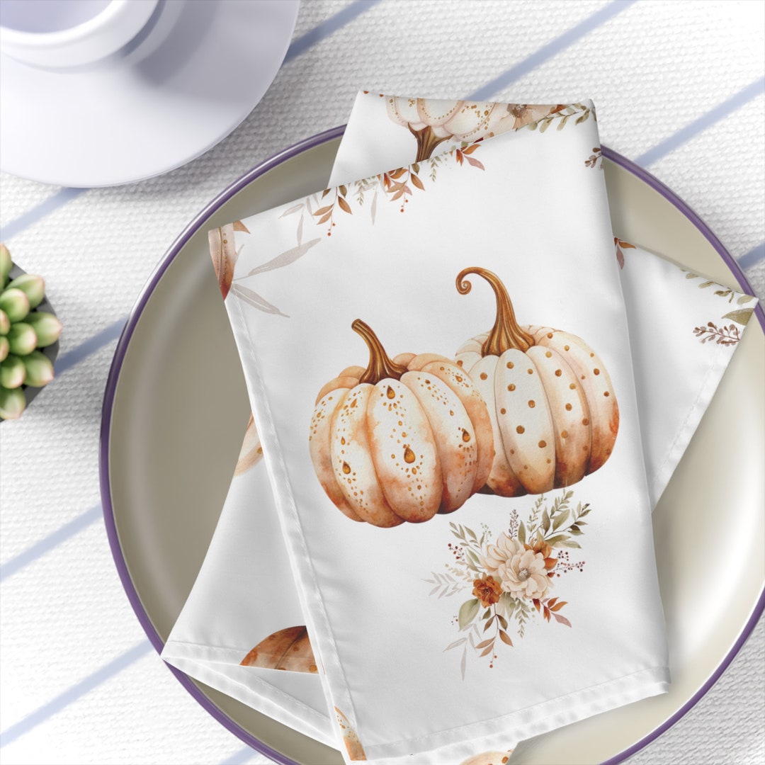 Elegant Autumn Magical Pumpkins Napkins Set4 Fall Farmhouse - Etsy