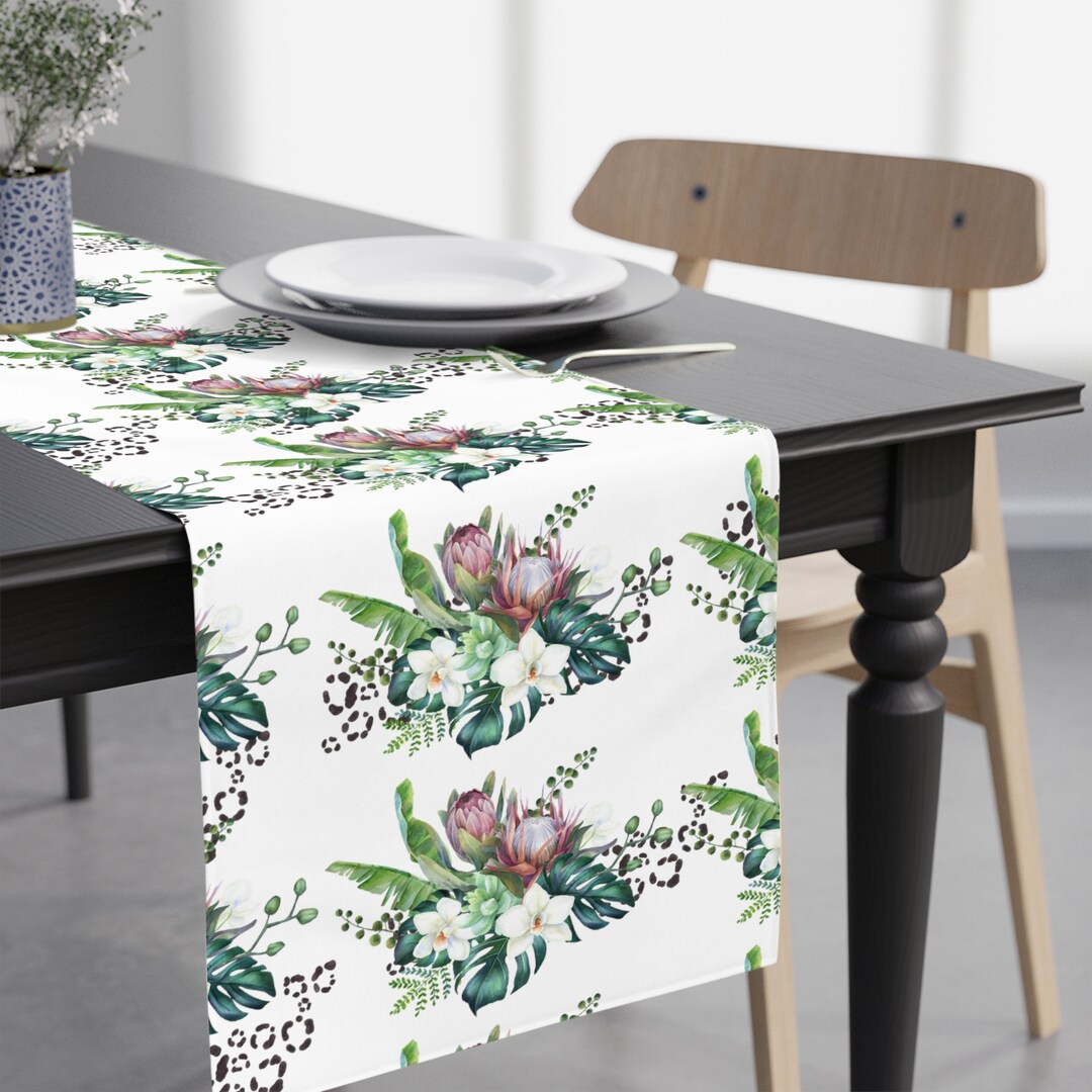 South African Protea Table Runner Tropical Floral Dining Etsy