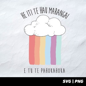 He Iti te hau marangai, E tū te Pāhokahoka - New Zealand Maori SVG Graphic File for Cricut, Cameo, POD, Printable. Svg, Png, Eps,