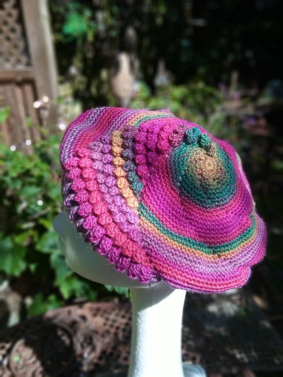 帽子 Popcorn Beret color 4-6y Rainbow Popcorn Beret - Etsy