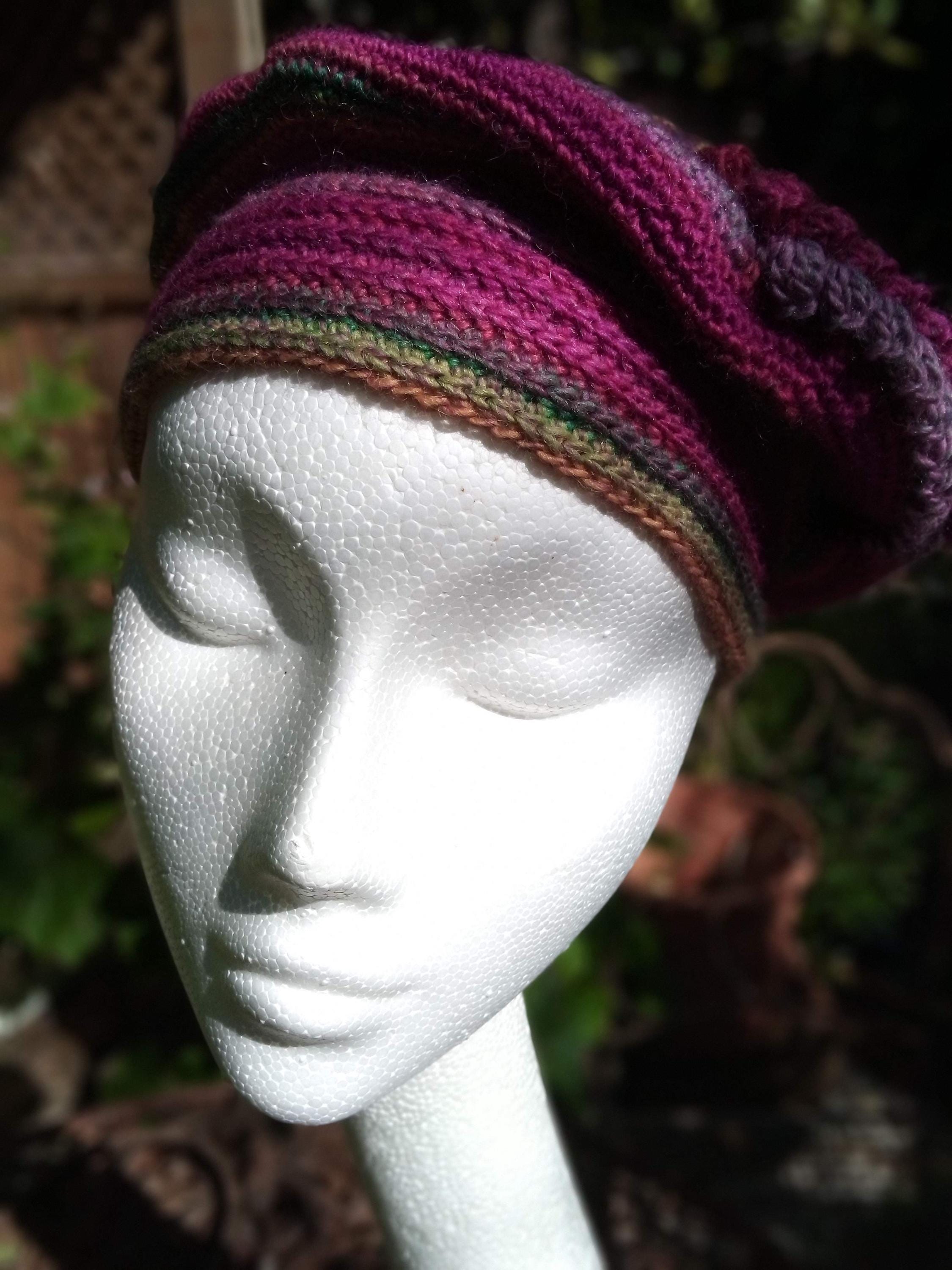 帽子 Popcorn Beret color 4-6y Vintage Crochet Beret Pattern, Popcorn Stitch