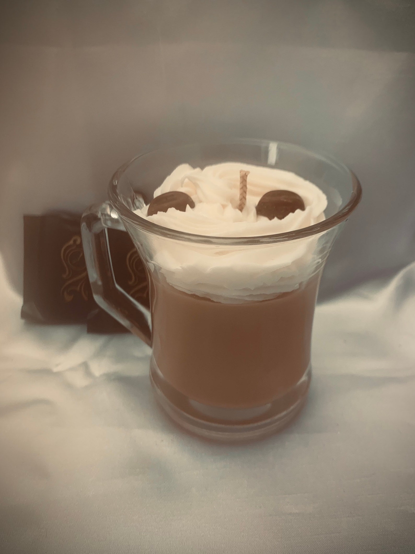 Large Coffee Cup candle Café Latte Handmade Soy Wax Etsy