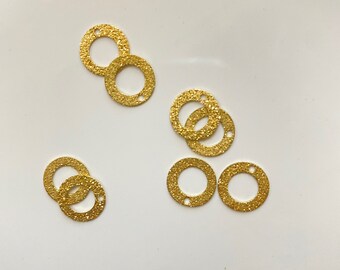 10 pcs Hollow Glittery Crescent moon Half moon Raw brass Pendant Charm Jewellery making Jewellery supplies Earrings making