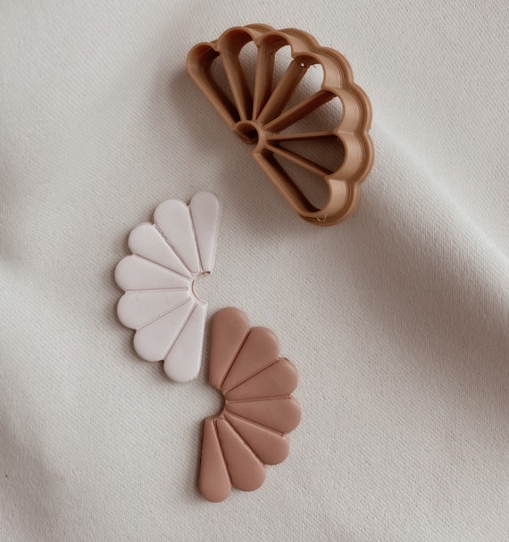 Half flower / Polymer clay cutter / Embossing cutter / Etsy