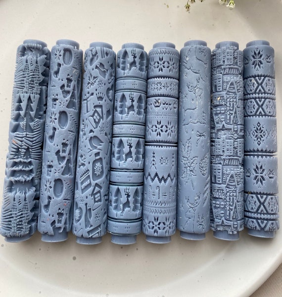 Texture roller sets for clay