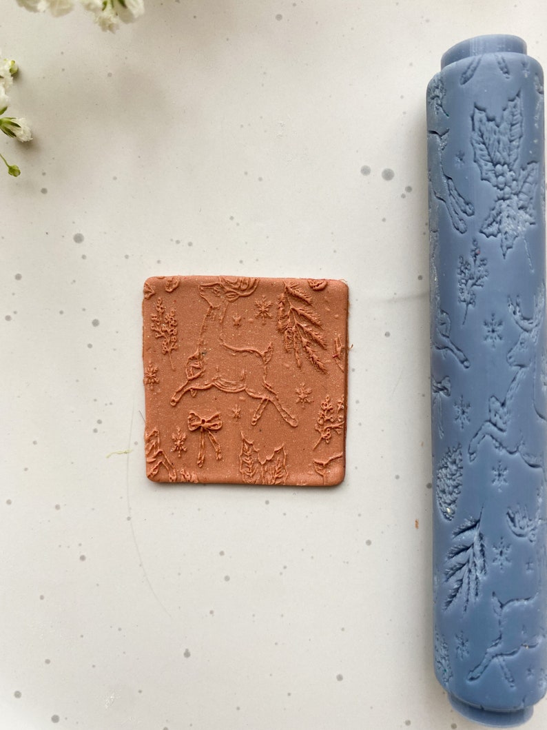 Polymer Clay Texture Roller Set of 8 Rollers Christmas Etsy