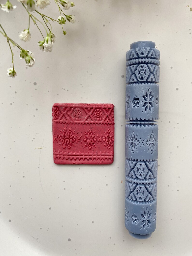 Polymer Clay Texture Roller Set of 8 Rollers Christmas Etsy