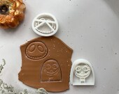 Polymer clay shape cutter Jack Skellington And Sally cutter Halloween The nightmare before Christmas Clay mold Clay tool Cutter