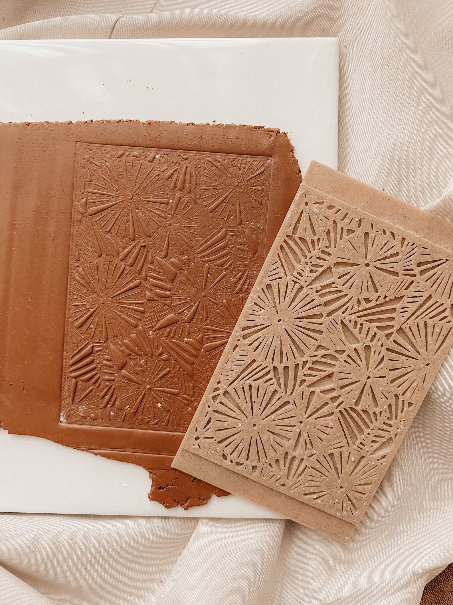 Polymer clay texture mat Texture sheet Flower texture Etsy