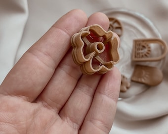 Flower clay cutter • Clay tool • Earrings cutter • Jewellery supplies