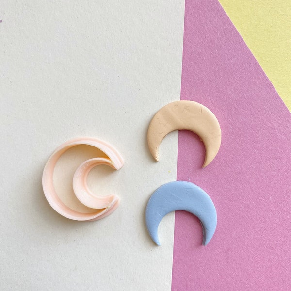 Polymer clay cutter cutter Crescent moon polymer clay cutter • Earrings cutter • Earrings making • Jewellery supplies