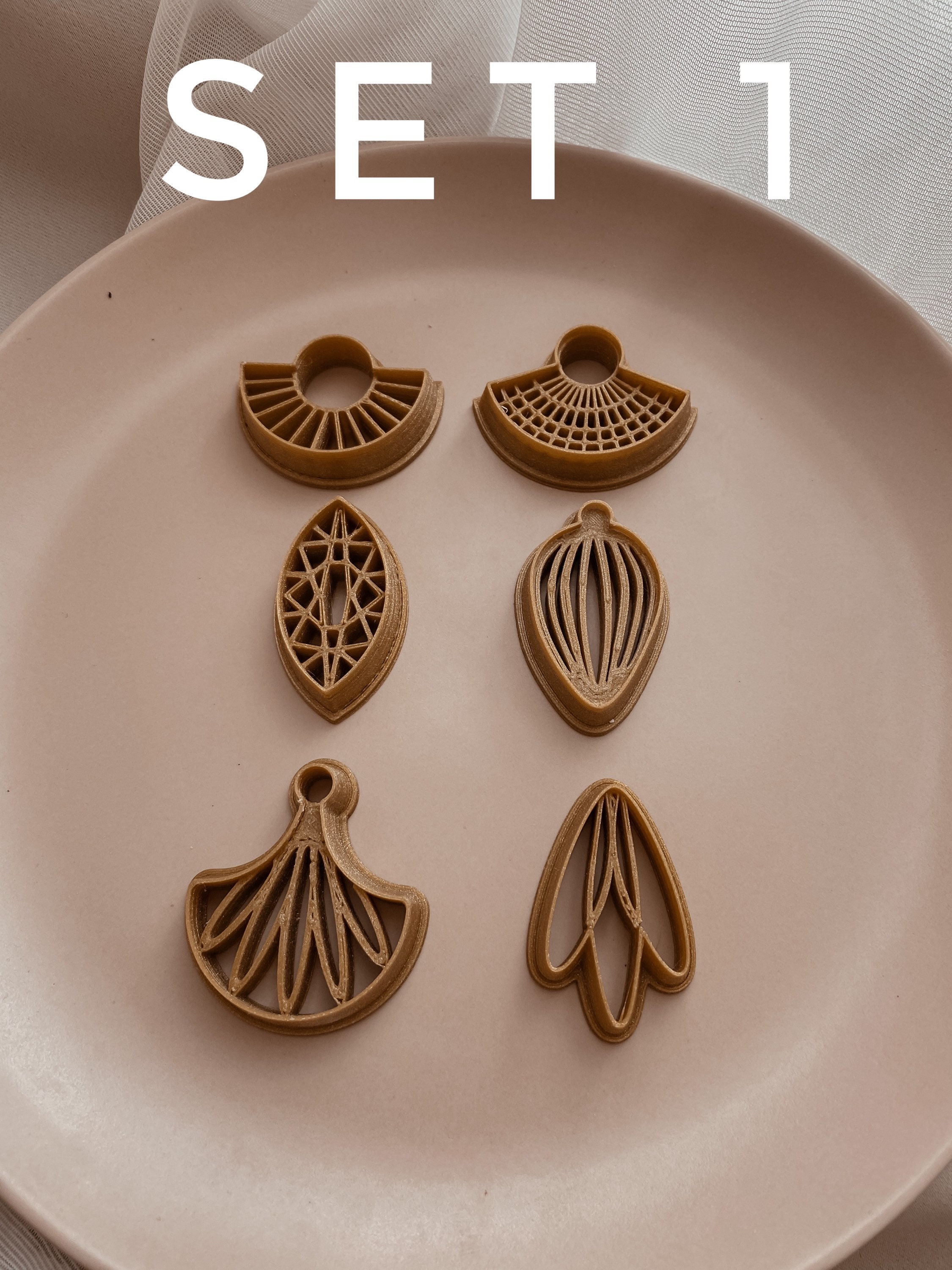 Polymer clay cutters set Embossing cutters Art deco Etsy