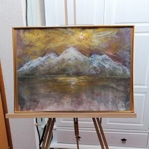 Mountains Acrylic, Original Painting, Artwork, Acrylic on paper