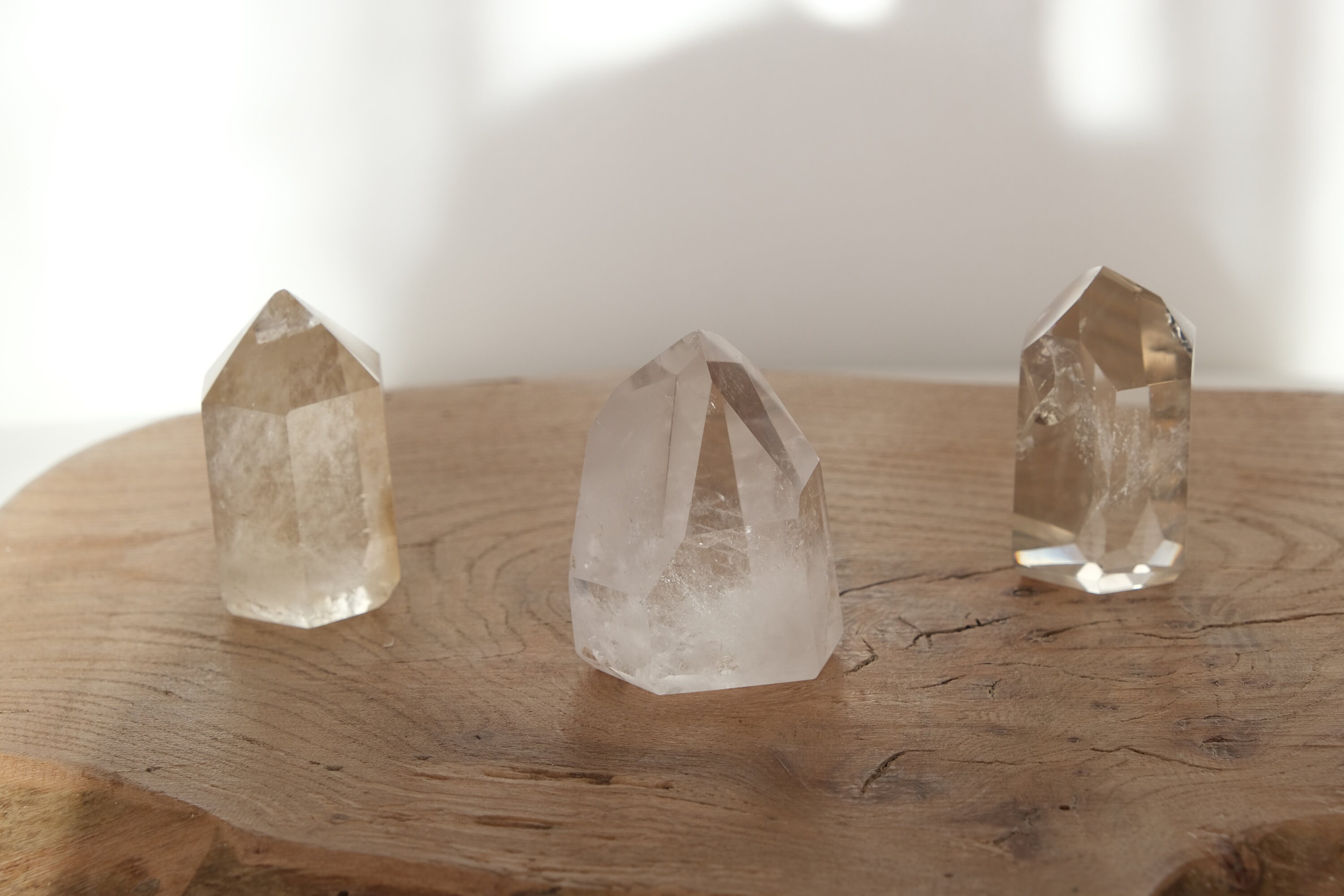 Prismes Quartz Citrine, Cristal de Roche