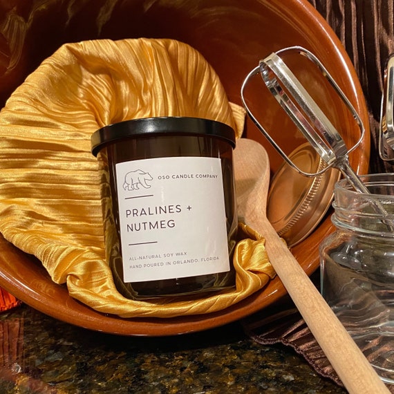 Handmade Soy Wax Candle 8.5 oz Amber Glass Cherry Cordial