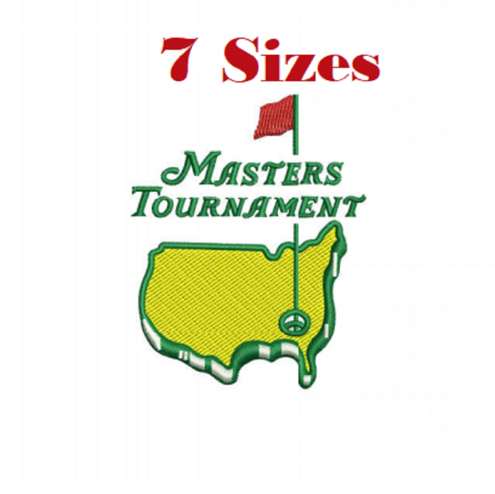 The Masters Golf Logo Embroidery Design File 7 Sizes All Etsy