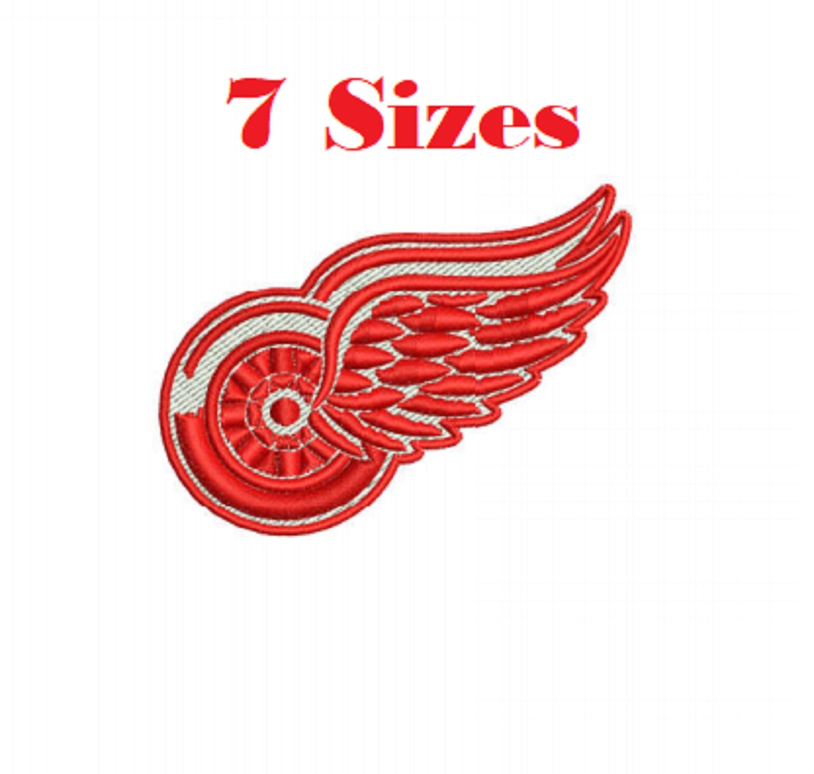 Detroit Red Wings NHL Logo Digital Embroidery Design File 7 | Etsy