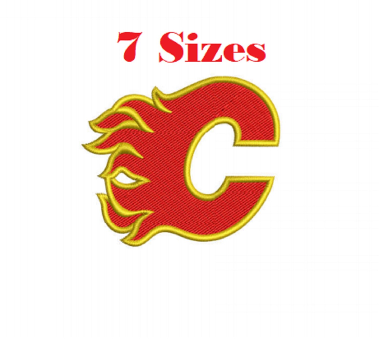 Calgary Flames NHL Logo Digital Embroidery Design File 7 Sizes Etsy