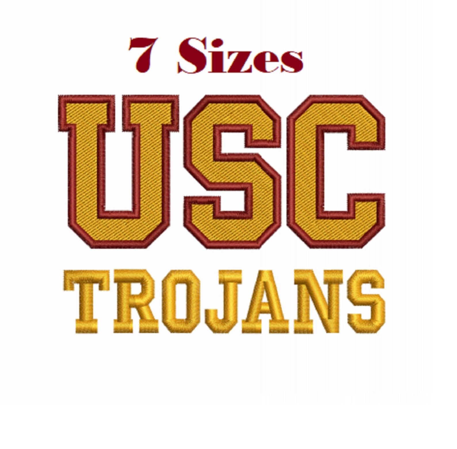 USC Trojans Men's Basketball NCAA Embroidery Design File 7 Etsy