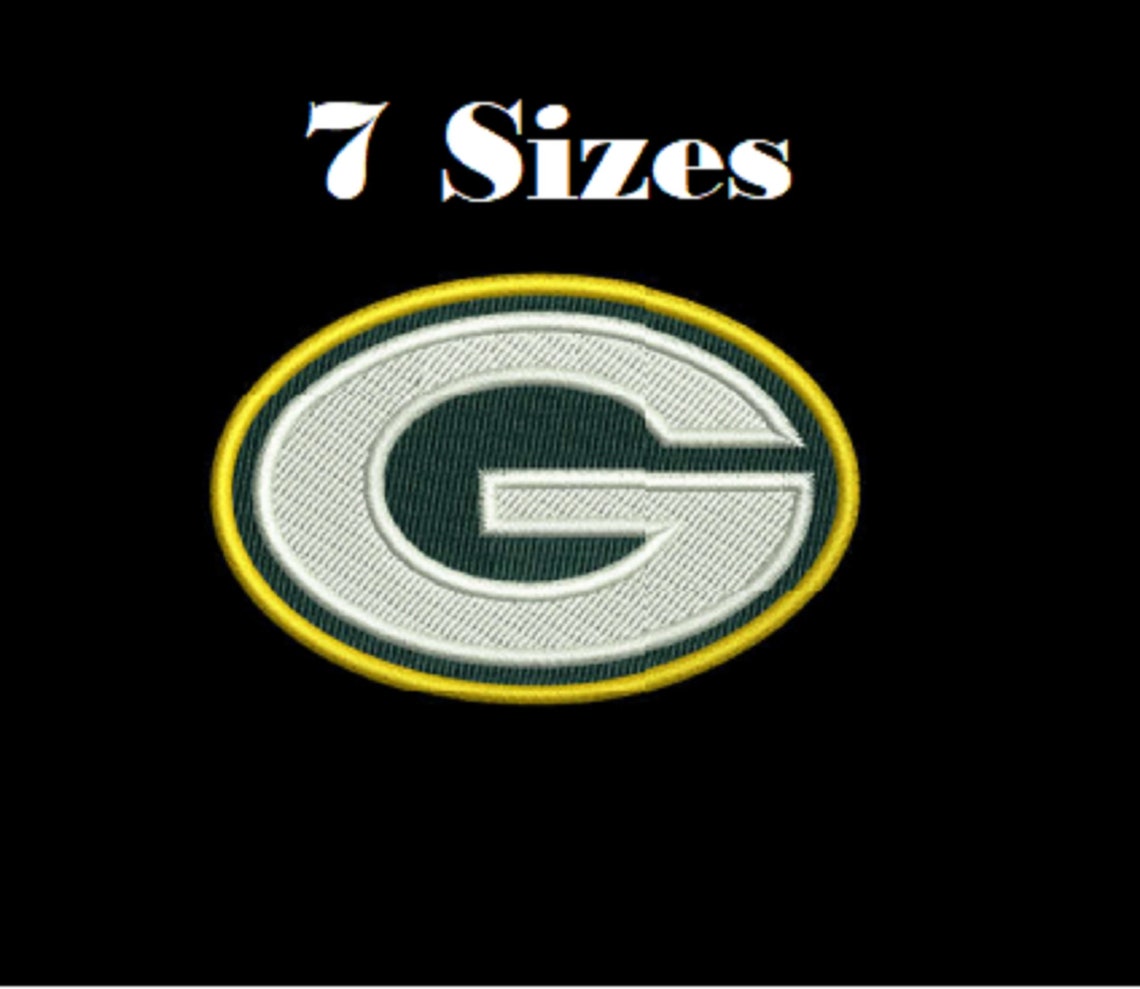 Green Bay Packers Team Nfl Logo Digital Embroidery Design File Etsy