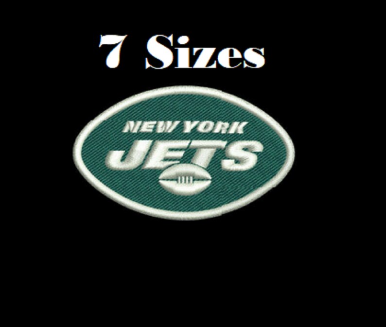 New York Jets Team NFL Logo Digital Embroidery Design File 7 Etsy