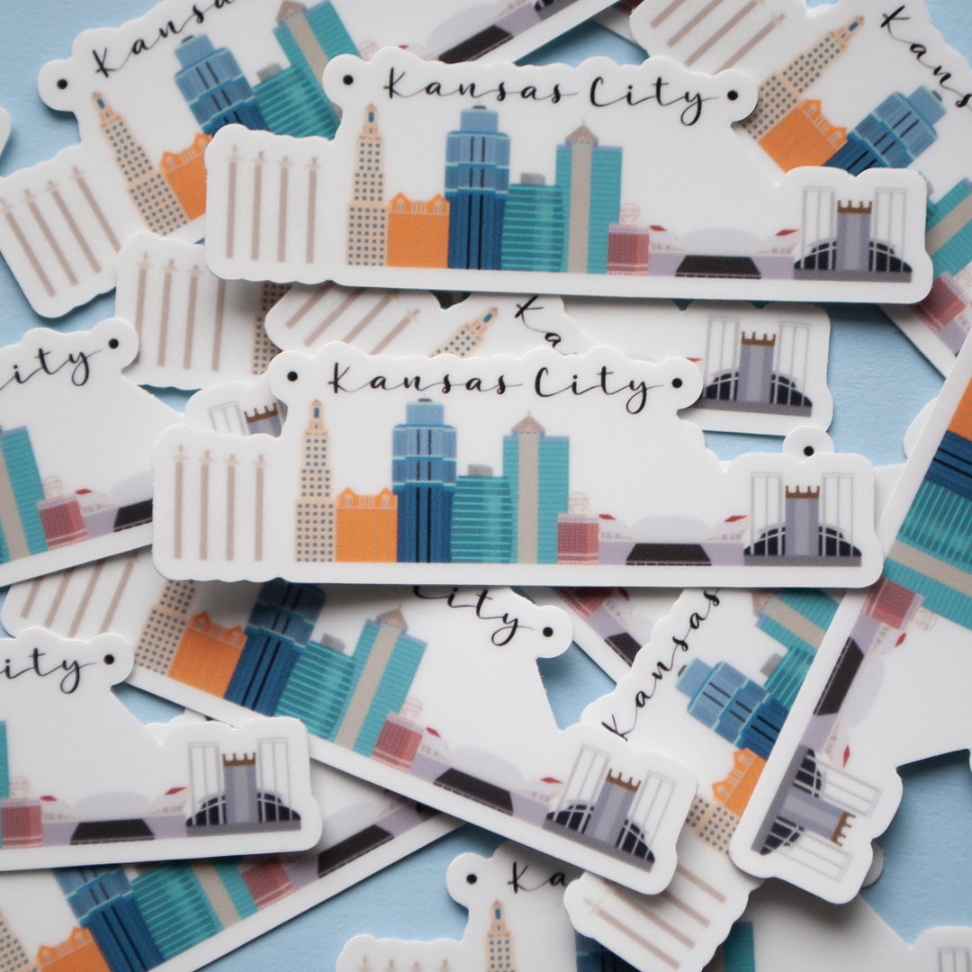 Mini Kansas City Skyline Vinyl Sticker Etsy