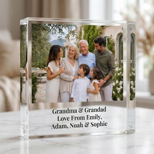 Personalised Photo Acrylic Block, Custom Family Picture Keepsake Gift