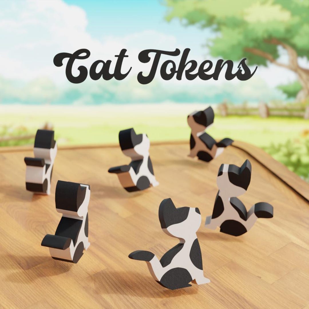 Cat Tokens, Board Game Piece - Etsy