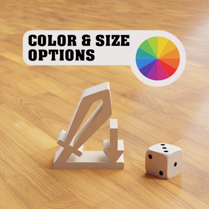May include: A white, 3D printed sword and arrow stand with a white die on a wooden surface. The stand is designed to hold a sword and arrow, and the die is used to determine the outcome of a game or activity. The stand is a great way to display your favorite sword and arrow, and the die adds a fun element to any game or activity.