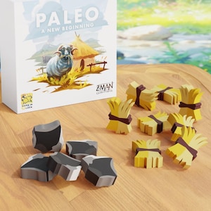 Paleo - A New Beginning Upgrade Set 13 pcs - 8 Wheat and 5 Obsidian Tokens