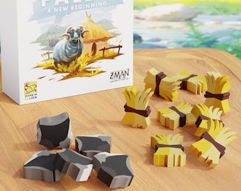 Paleo - Ein neuer Anfang Upgrade Set 13 Stück - 8 Weizen Token und 5 Obsidian Tokens