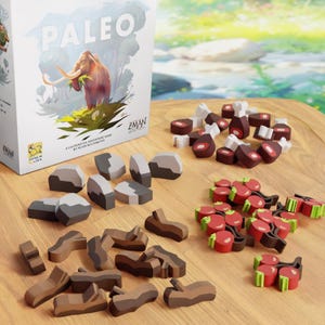 Paleo Upgrade Set 40 pcs - 12 Pork, 8 Berry, 12 Wood and 8 Stone Tokens