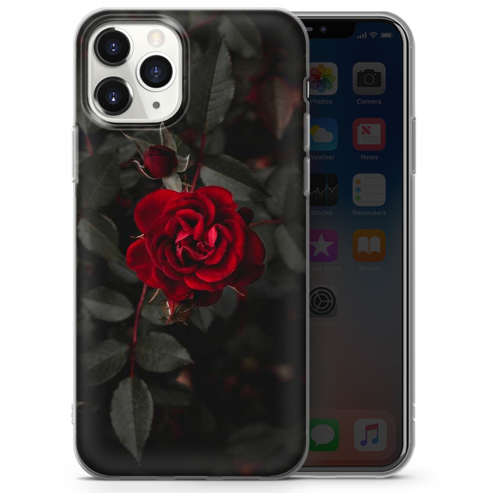 Flower Phone Case Roses Cover for iPhone 12 mini 7 8 XS Etsy