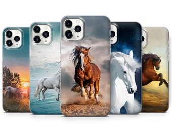 Horse Nature Phone Case Animal Print for iPhone 13, 11 Pro, 12, XR, XS, X, 8, 7, Samsung A12, S20, S21, A40, A71, A51, Huawei P30 Lite B3