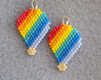 Beaded Hot Air Balloon Earrings