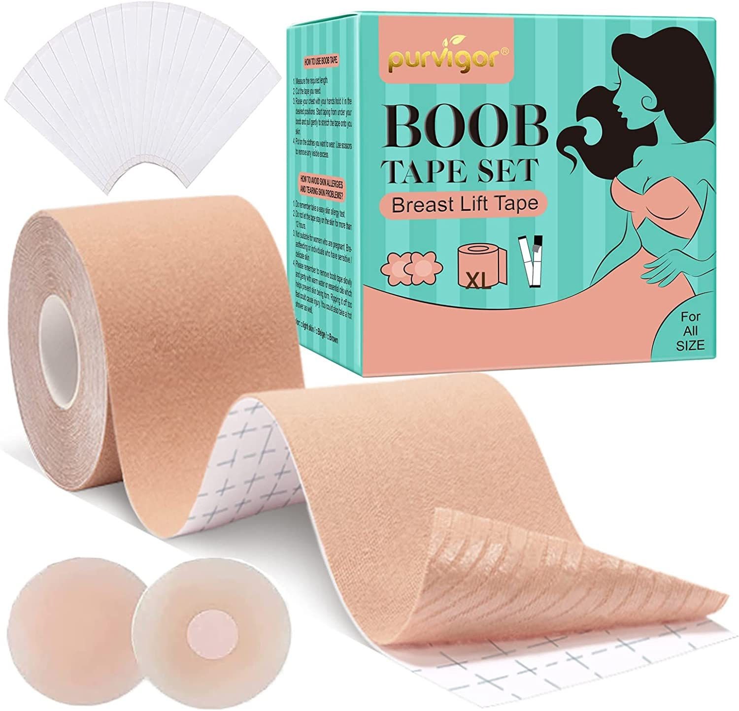 Vanilla, Breast Lift Tape for Women of Color, Boob Tape, Flatten