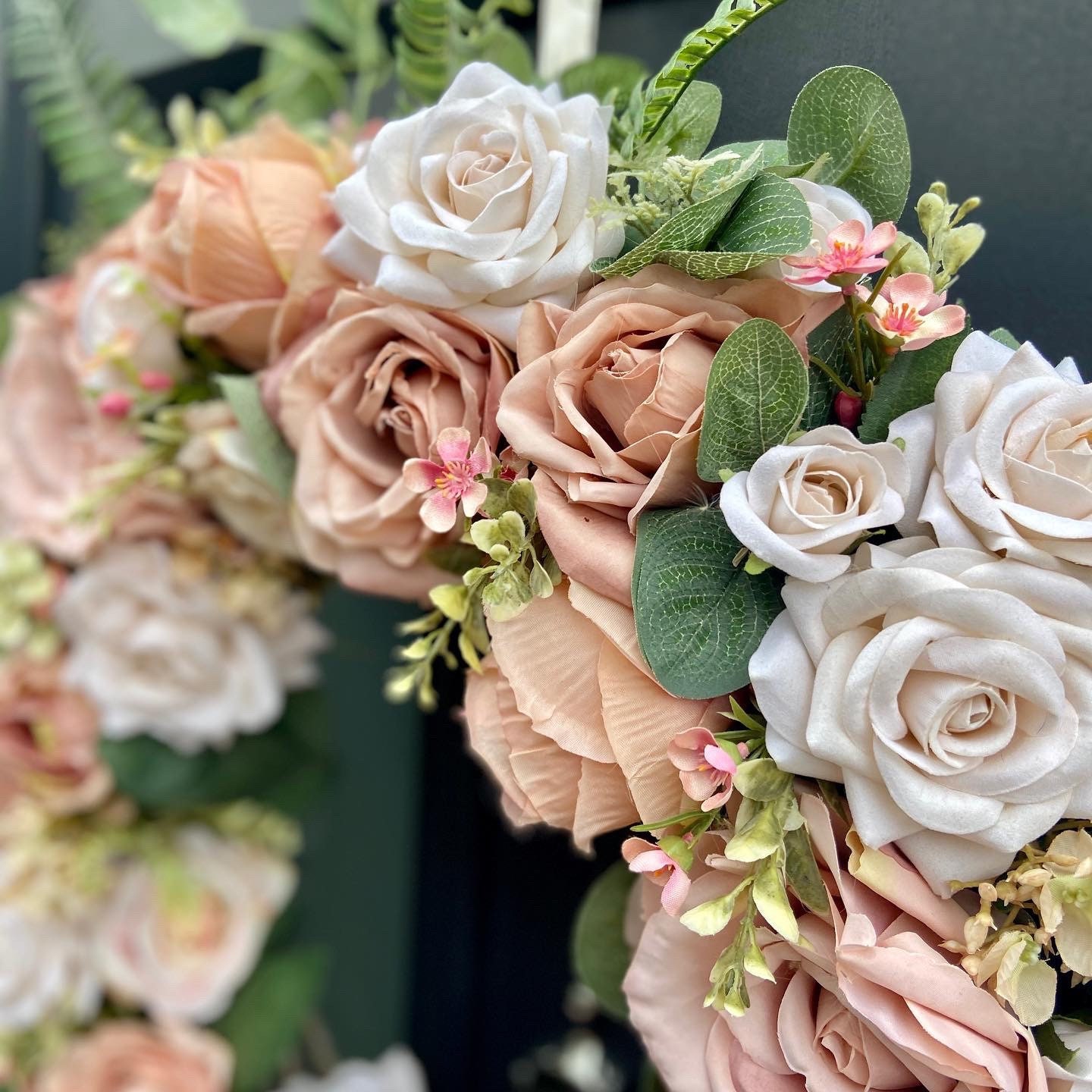 Large Blush floral Wreath Etsy